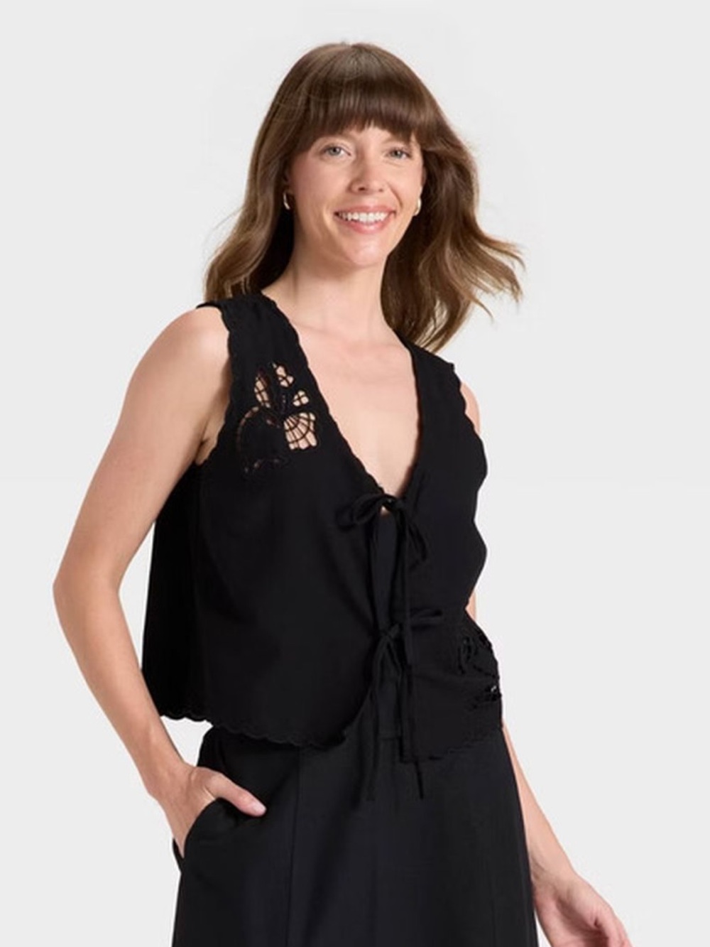 Tie-Front Vest Top